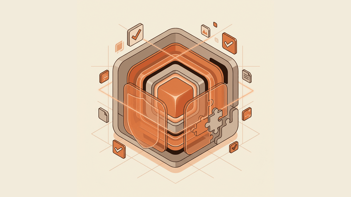 Shield with lock icon representing cybersecurity compliance for defense contractors