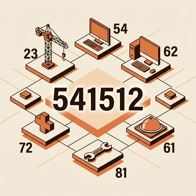 NAICS code classification system with industry icons